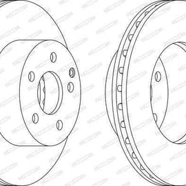 Brake Disc Front Toyota Auris (Single) Brake Disc FERODO