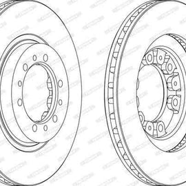 Brake Disc Vented Front Mitsubishi Colt P Car 2.8 (Single) Brake Disc FERODO