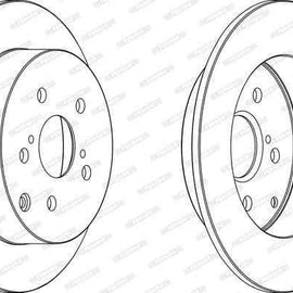 Brake Disc Solid Rear Toyota Corolla (Single) Brake Disc FERODO