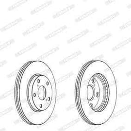 Brake Disc Vented Front Toyota 1.8 Auris (Single) Brake Disc Ferodo