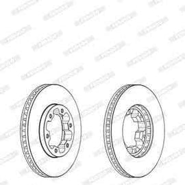 Brake Disc Vented Front Nissan Nv350 (Single) Brake Disc FERODO