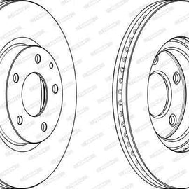 Brake Disc Vented Front Mazda Cx-5 (Single) Brake Disc FERODO