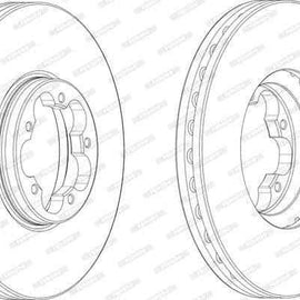 Brake Disc Vented Front Ford Transit/Tourneo (Single) Brake Disc FERODO