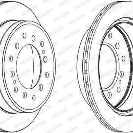 Brake Disc Solid Rear Toyota Fortuner (Single) Brake Disc FERODO