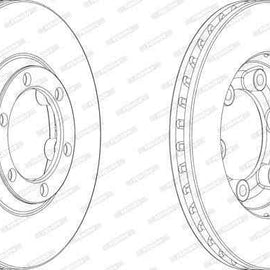 Brake Disc Vented Front Gwm Steed 2010-On (Single) Brake Disc FERODO