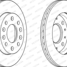 Brake Disc Front Tata Manza (Single) Brake Disc FERODO
