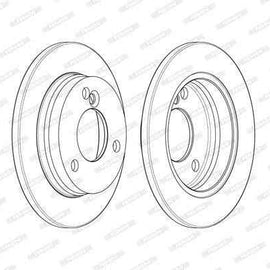 Brake Disc Solid Front Renault Kwid (Single) Brake Disc Ferodo