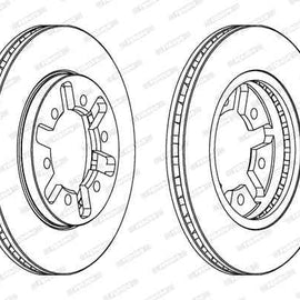 Brake Disc Vented Front Nissan 1 Tonner (Single) Brake Disc FERODO