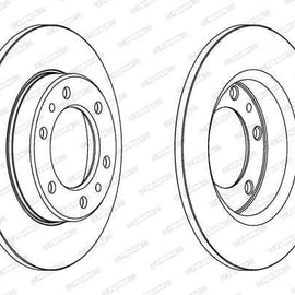 Brake Disc Solid Front Toyota Hilux Rn/Ln/Yn 4X4 (Single) Brake Disc FERODO