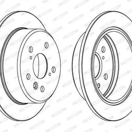Brake Disc Solid Rear Toyota Camry (Single) Brake Disc FERODO