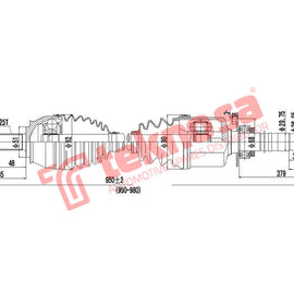 Drive Shaft Fiat Fiat Fiorino 2007- 1.3Jtf Qubo 1.3Jtd 2008- Dfi202 CV Joint Teknosa