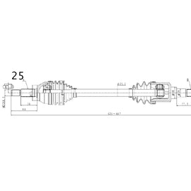 OPTIMA Front Driveshaft Complete - SKU DFO160 - SpareMe