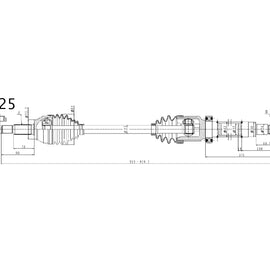 OPTIMA Front Driveshaft Complete - SKU DFO161 - SpareMe