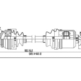 OPTIMA Front Driveshaft Complete - SKU DFO200 - SpareMe