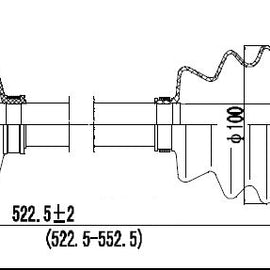 OPTIMA Front Driveshaft Complete - SKU DVO200 - SpareMe