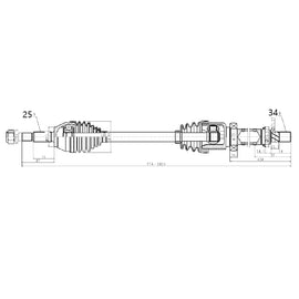 OPTIMA Front Driveshaft Complete - SKU DFO203 - SpareMe