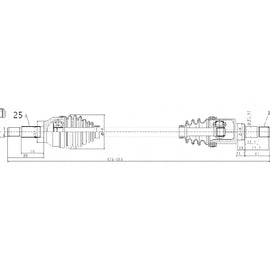 OPTIMA Front Driveshaft Complete - SKU DFO206 - SpareMe
