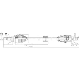 OPTIMA Front Driveshaft Complete - SKU DFO207 - SpareMe