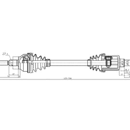 OPTIMA Front Driveshaft Complete - SKU DFO210 - SpareMe