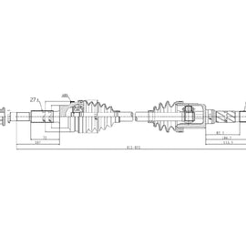 OPTIMA Rear Driveshaft Complete - SKU DFO215 - SpareMe