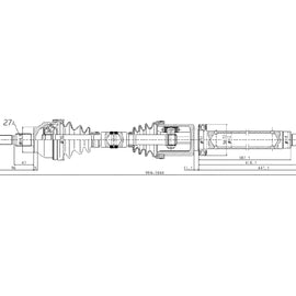OPTIMA Front Driveshaft Complete - SKU DFO217 - SpareMe