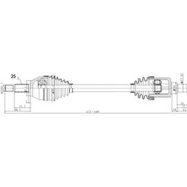 OPTIMA Front Driveshaft Complete - SKU DFO218 - SpareMe