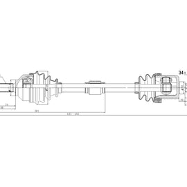 OPTIMA Front Driveshaft Complete - SKU DFO224 - SpareMe