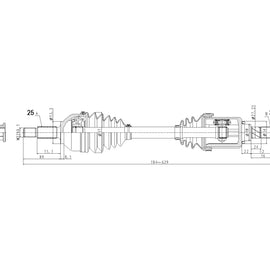 OPTIMA Front Driveshaft Complete - SKU DFO226 - SpareMe