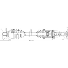 OPTIMA Front Driveshaft Complete - SKU DFO227 - SpareMe