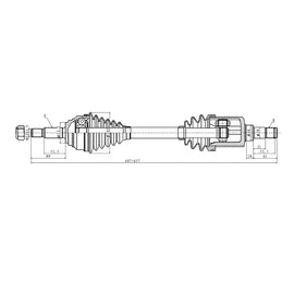 OPTIMA Front Driveshaft Complete - SKU DFO228 - SpareMe