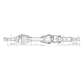 OPTIMA Front Driveshaft Complete - SKU DFO229 - SpareMe