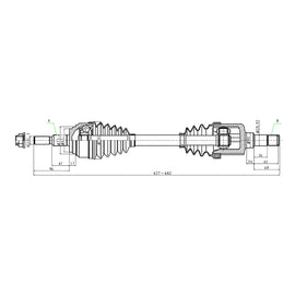 OPTIMA Front Driveshaft Complete - SKU DFO230 - SpareMe