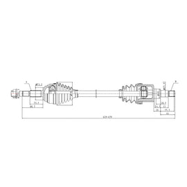 OPTIMA Front Driveshaft Complete - SKU DFO236 - SpareMe