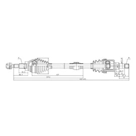 OPTIMA Front Driveshaft Complete - SKU DFO237 - SpareMe