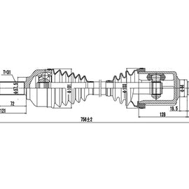 OPTIMA Front Driveshaft Complete - SKU DFO400 - SpareMe