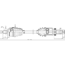 OPTIMA Front Driveshaft Complete - SKU DFO407 - SpareMe