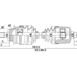 OPTIMA Front Driveshaft Complete - SKU DFO601 - SpareMe