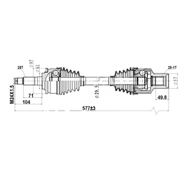 OPTIMA Front Driveshaft Complete - SKU DFO608 - SpareMe