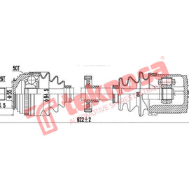 Hnda Mk2 /Mk3 Luxline 150I Rh (S.Stem Inner) Honda Civic 1 150I D15Z6 D15Z8 16V 84Kw Dho153 CV Joint Teknosa