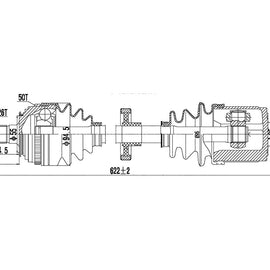 OPTIMA Front Driveshaft Complete - SKU DHO153 - SpareMe