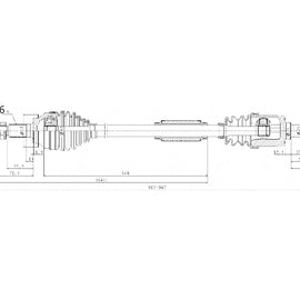 OPTIMA Front Driveshaft Complete - SKU DHO203 - SpareMe
