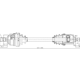 OPTIMA Front Driveshaft Complete - SKU DHO206 - SpareMe