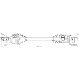 OPTIMA Front Driveshaft Complete - SKU DHO207 - SpareMe