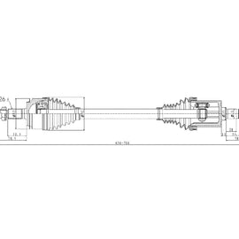 OPTIMA Front Driveshaft Complete - SKU DHO208 - SpareMe