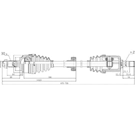 OPTIMA Front Driveshaft Complete - SKU DHO210 - SpareMe