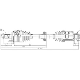 OPTIMA Front Driveshaft Complete - SKU DHO211 - SpareMe