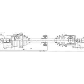 OPTIMA Front Driveshaft Complete - SKU DHO212 - SpareMe