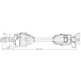 OPTIMA Front Driveshaft Complete - SKU DHO215 - SpareMe