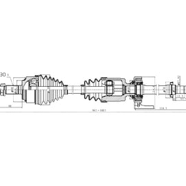 OPTIMA Front Driveshaft Complete - SKU DHO217 - SpareMe