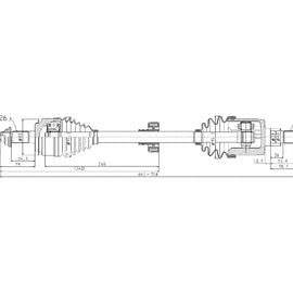 OPTIMA Front Driveshaft Complete - SKU DHO220 - SpareMe